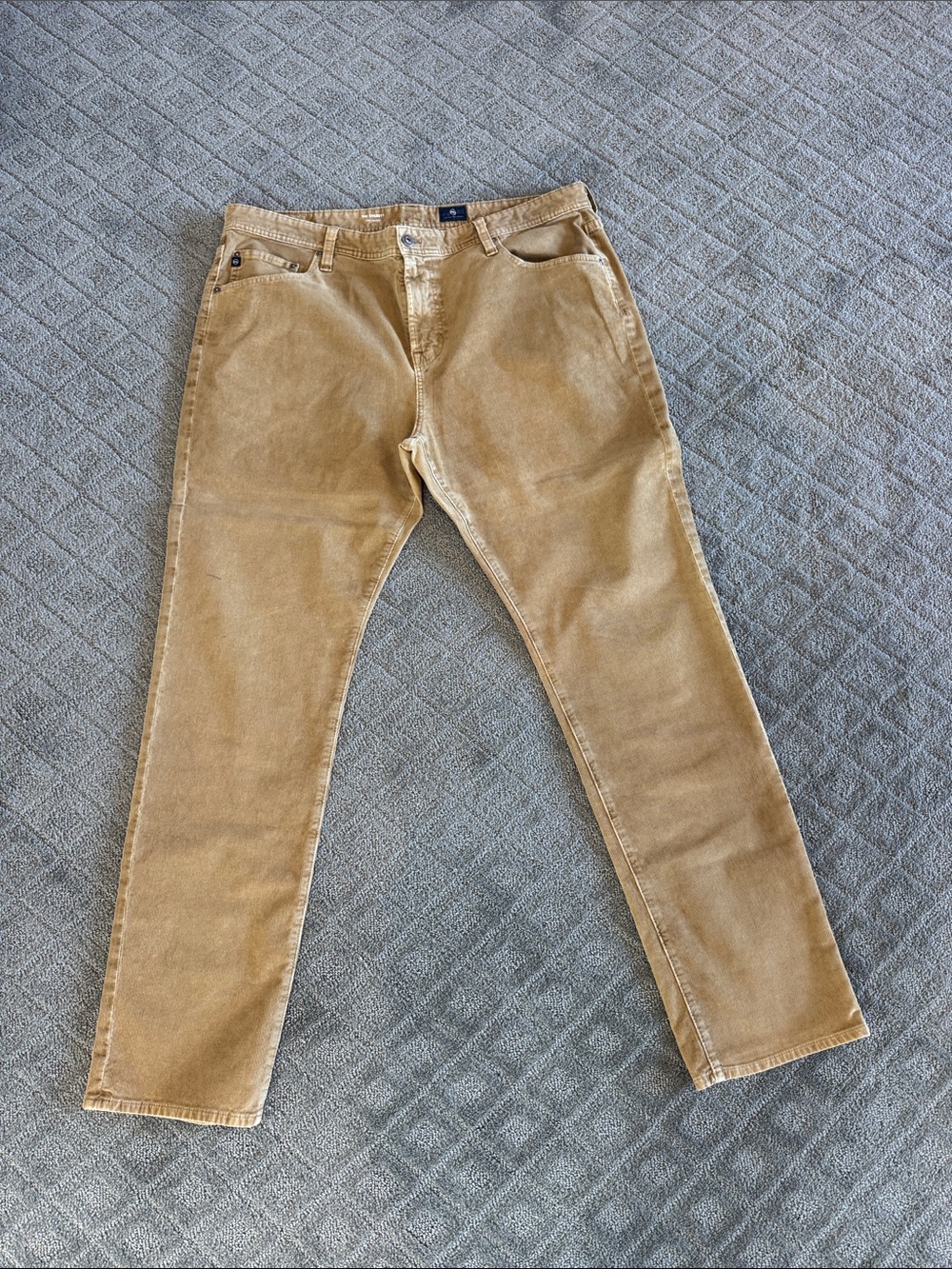 AG Adriano Goldschmied Men's Camel Corduroy Pants